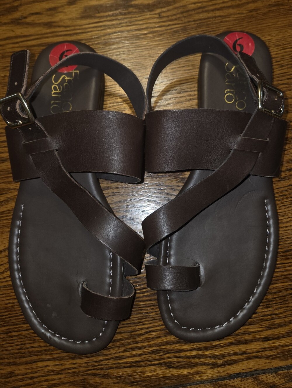 Brown Leather Franco Sarto Sandals Women's Size 6